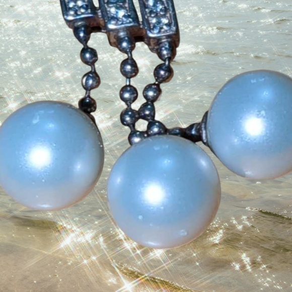 925 Silver and cultured pearl necklace - Picture 9 of 16